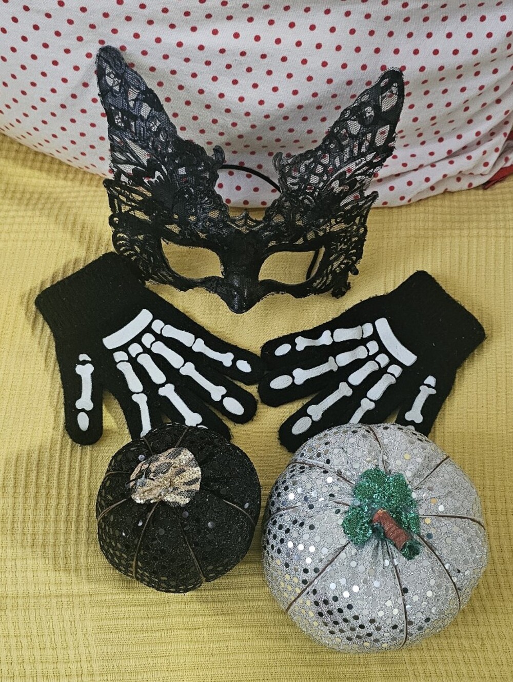 Kids Black Skeleton Gloves - Unbranded